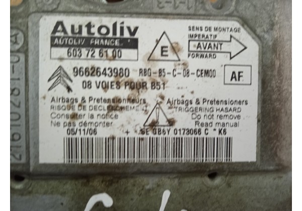 Блок керування AIRBAG Citroen C4, Peugeot 307, 9662643980, 603726100