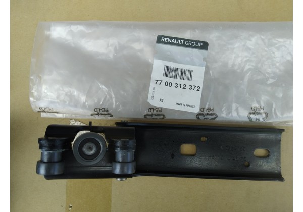 Ролік бокової правої здвижної двері середній з ричагом Renault Trafic II, 7700312372