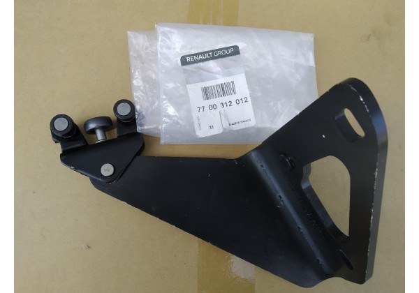 Ролік бокової правої здвижної двері нижній з ричагом Renault Trafic II, 7700312012