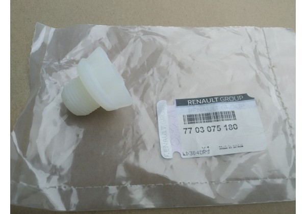 Заглушка корпуса КПП, маслозаливна пробка Renault, 7703075180