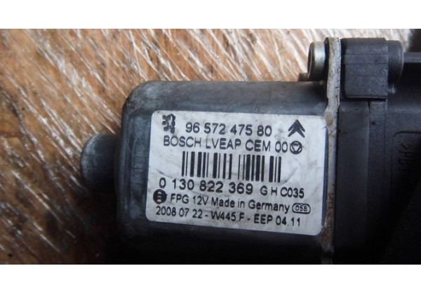 Склопідйомник передньої правої дверки електричний, 6 pin, Peugeot 308, T7, 07-13, 9222GS, 9222CV, 9222CW, 9659826980, 9657247580