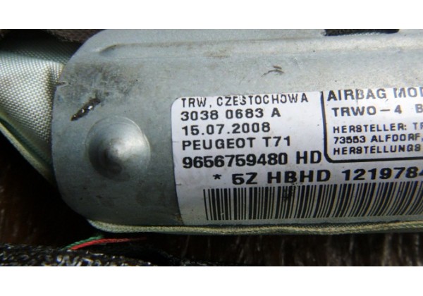 Подушка безпеки ліва бічна шторка, універсал Peugeot 308, 9656759480, 8335K0