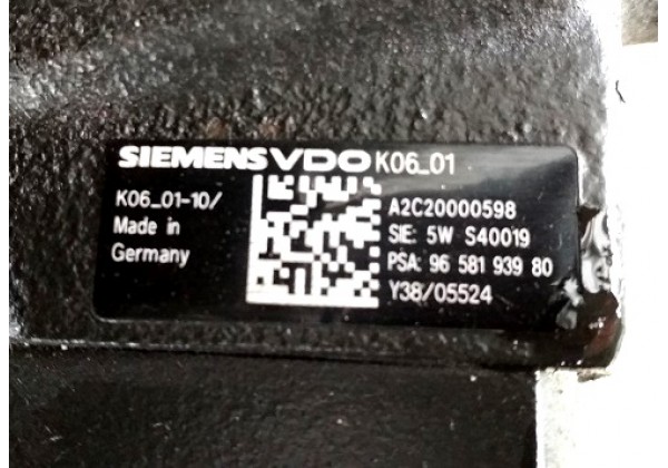 Паливний насос високого тиску, (ТНВД), Siemens VDO, Peugeot, Citroen, 2.0 HDi, 9658193980, A2C20000598, 5ws40019 