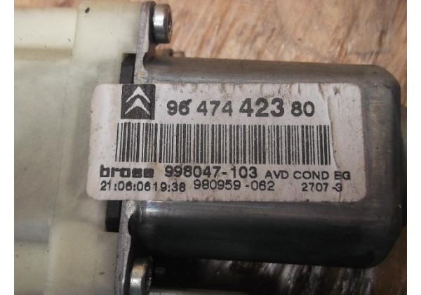 склопідйомник електричний правий передній з моторчиком Citroen C4, 9647442380, купе