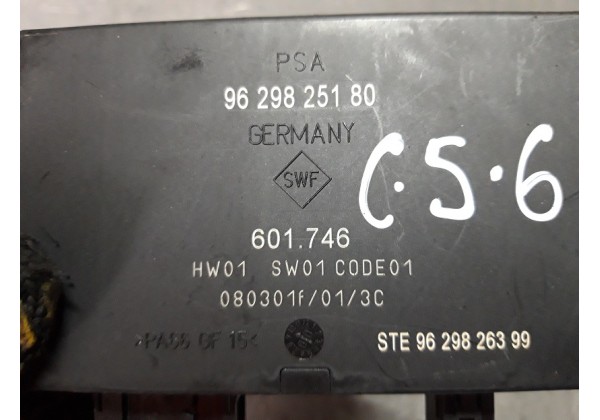 Блок управління парктроніками Citroen C5, (2001-2004), 9629825180, 9629826399