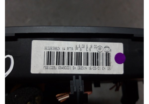 Панель управління клімат-контролем, кондиціонером, пічкою Citroen C5, 01-04, 96326398ZK, 96326398