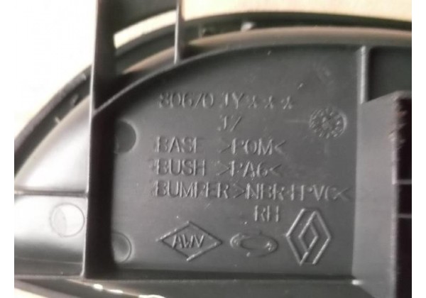 Ручка внутрішньої двері ліва, права передня Renault Koleos, 80670JY, 80671JY