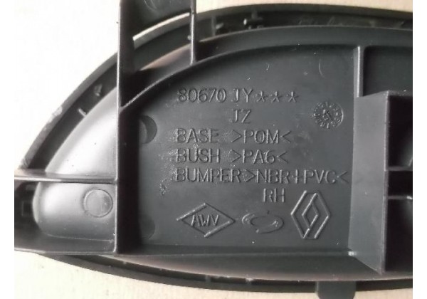 Ручка внутрішньої двері ліва, права задня Renault Koleos, 80670JY, 80671JY