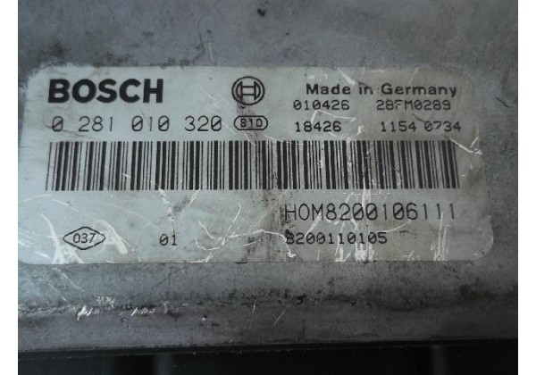 комп'ютер, блок керування двигуном Renault  Master II 2.2 dci, 8200110105, 0281010320, 8200106111