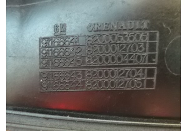 Ручка двері задньої лівої розпашної зовнішня Renault Trafic II, 8200053505, 8200012703, 820004407