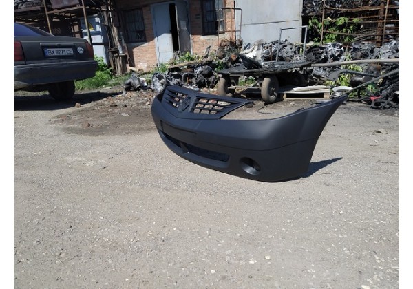 Бампер передній Renault Logan, Logan MCV, 06-09, 6001551338, з отворами під ПТФ