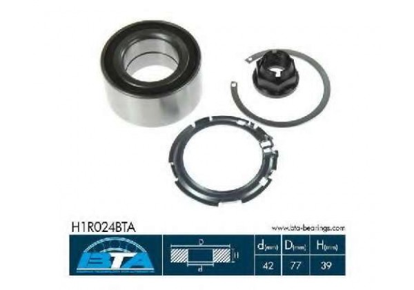 Підшипник ступиці колеса, передній Renault Clio III, Scenic II, Grand Scenic II, Modus,Dokker 2012->, 7701207676, 7701210111 *
