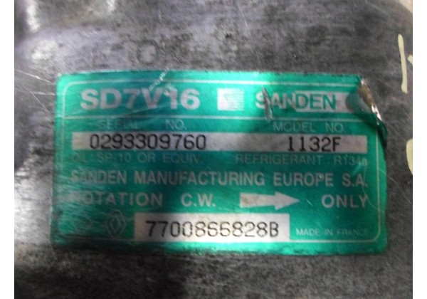Компресор кондиціонера Renault Megane 1, Scenic 1, 1.9 DTi, 2.0 i, 7700866828, 7700866828B, 7701499844