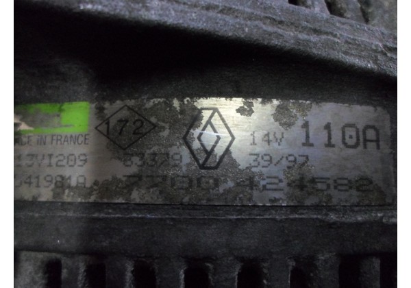 генератор Renault Laguna, Megane, Scenic, Espace III, Safrane 1.8, 2.0, 1.9, 2.2 d, td, 110A, 14V, 7700424582