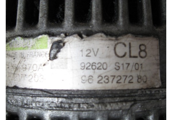 генератор Peugeot, Citroen 1.9 d, 2.0, 2.2 hdi, 1.4, 1.6, 1.8, 2.0 16V, 90A, 12V, CL 8, 9623727280
