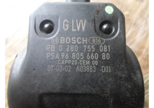 Потенціометр, датчик положення педалі газу 307, C4 2.0 hdi, 9680566080, 0280755081, після 2005 р