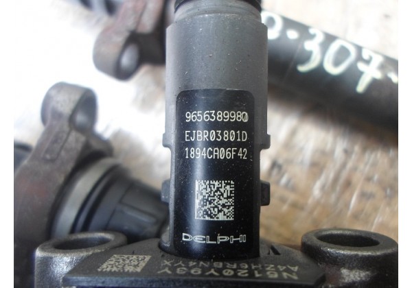 Форсунка дизельна Delphi Peugeot 307, 308, 407, Citroen C4, C5, C8 2.0 hdi, 9656389980, EJBR03801D, мотор RHR