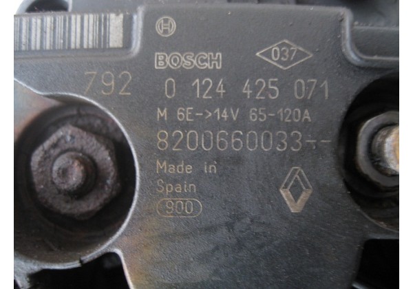Генератор Renault 1.5 dci, 14V, 120A, 8200660033, 0124425071