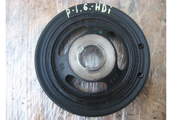 шків колінвалу Peugeot 206, 207, 307,  407, Partner 1, 2, Bipper, Expert, 2, Berlingo 2, C2, C3, C4, C5, Jumpy, Xsara Picasso 1.6hdi, 9654961080