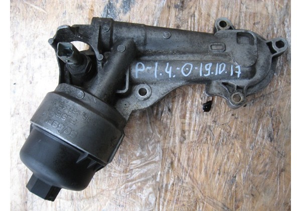 Корпус масляного фільтра Citroen, Peugeot 1.4, 1.6, KFW, TU3JP, 9646043180