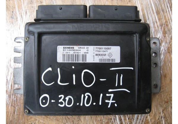 комп'ютер, блок управління двигуном Renault Clio II, Symbol II 1.4 8V, 98-02, S110030304C, 7700115097, 7700110471