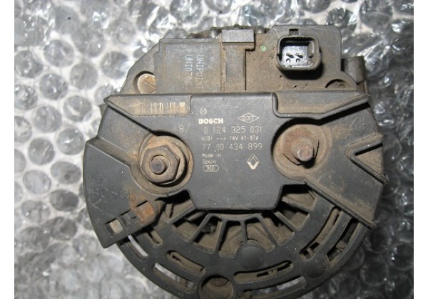 генератор Renault Clio II, Symbol II, Megane, Scenic, Kangoo 1.4, 1.6 16V, 7700434899, 0124325031, 85A