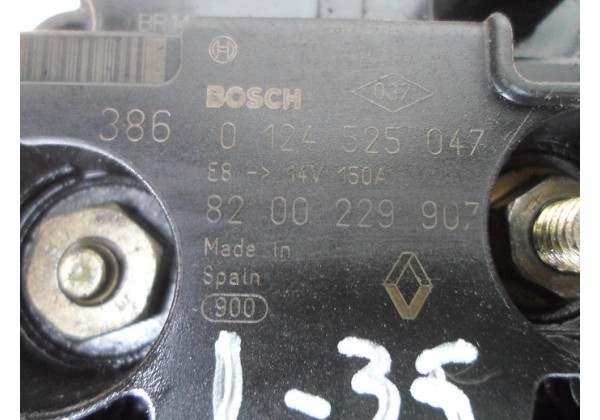 генератор Renault 14V,150A,8200229907,0124525047