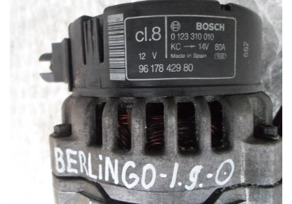 генератор Peugeot, Citroen 1.9d, 80A, 12V, 9617842980