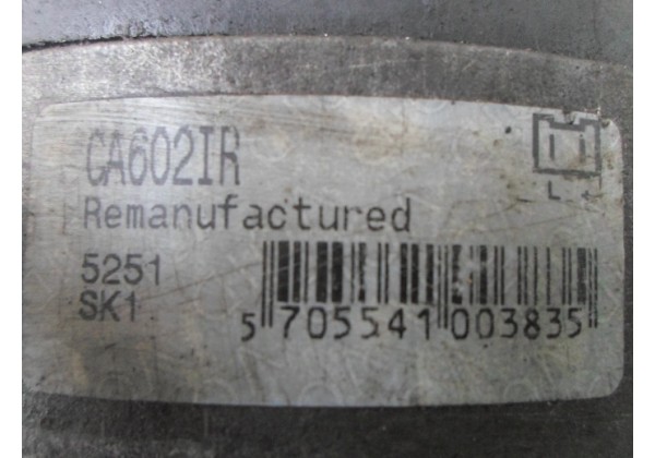 генератор Renault 19,21 1.9 d, 14V, 70A, CA602IR, A13N164