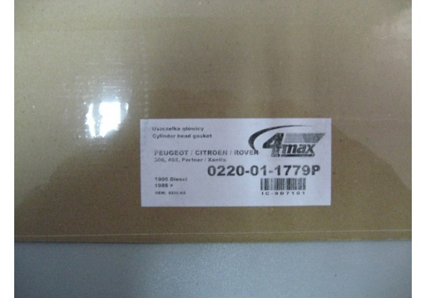 Прокладка головки циліндра  306, 205, 305, 309, 405, Expert, Jumpy, ZX, BX, Xsara, Scudo, Xantia, Jumper, Boxer, C25, Partner, Berlingo 1.9 D, 1.9 D 4x4, XUD9, 9623068280