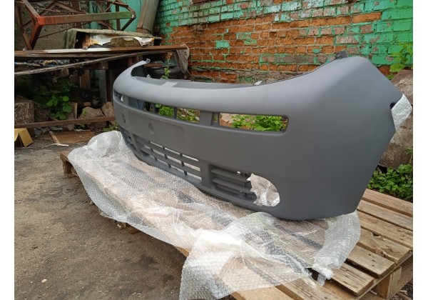 Бампер передній з отворами під ПТФ Opel Vivaro, Renault Trafic II, 01-07, 91168577
