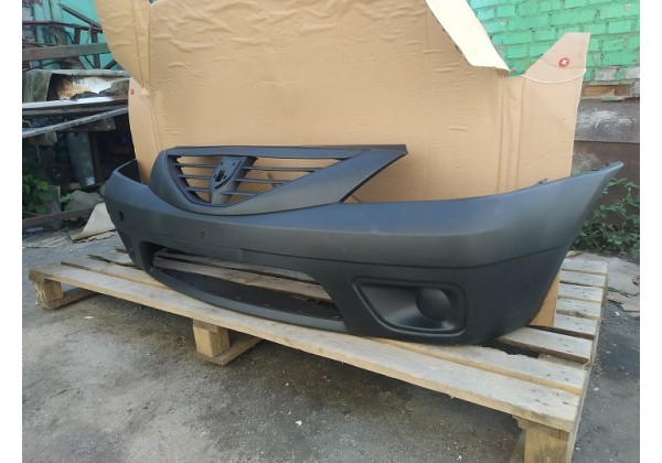 Бампер передній без отворів під ПТФ Dacia Logan MCV, 05-09, 6001549312