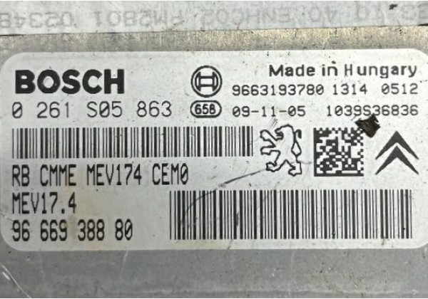 Комплект запалювання, ЕБУ, комп'ютер Peugeot 5008, 1.6 EP6, 09-16, 0261S05863, 9666938880, 9663193780, 9664059080 02, BSI04EV K04-00