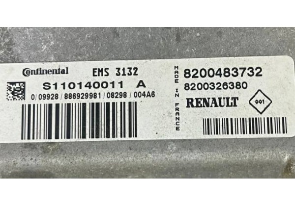 Комплект запалювання, ЕБУ, комп'ютер Renault Logan, Sandero, 1.4 8V, S110140011 A, 8200483732, 8200326380, 8200296328 B, U118522007 E