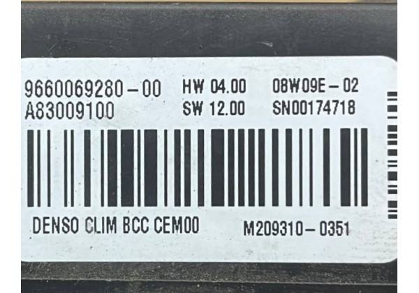 Блок керування кондиціонером Citroen C4 Picasso, 9660069280