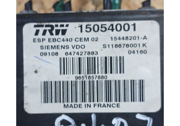 Блок ABS Peugeot 407, 9651857880, 15054001, 15448201-A, S118676001 K
