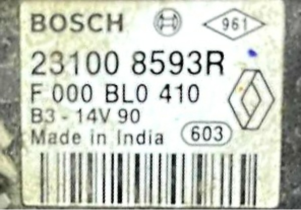 Генератор Renault Captur, Clio 4, Duster, Dokker, Lodgy, Logan 2, Sandero 2, Twingo 3, 0.9-1.2 TCe, 90A, 231008593R, 231002243R, 231002854R, 231007644R, 8201342064, 231006007R, 0986085170