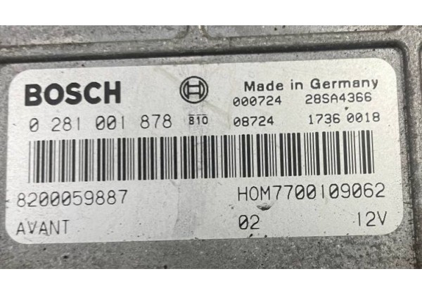 Комплект запалювання Renault Kangoo 1.9 DTi, Bosch, 0281001878, 7700109062, 8200059887, 8200032776