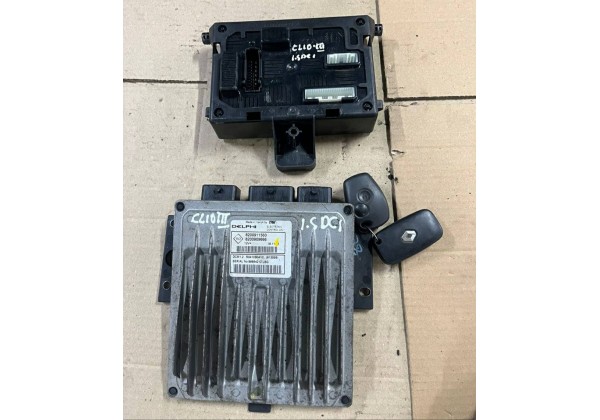 Комплект запалювання, ЕБУ, комп'ютер Renault Clio 3, 1.5 DCi, 8200911560, 8200909666, 8200652285
