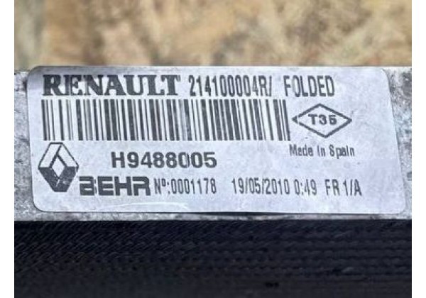 Радіатор системи охолодження Renault Laguna 3, 1.5 DCi, 2.0 DCi, 214000003R, 214100004R