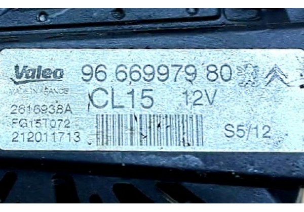 Генератор Citroen, Peugeot, 1.4-1.6 VTi, 150 A, 5705NR, 9666997980