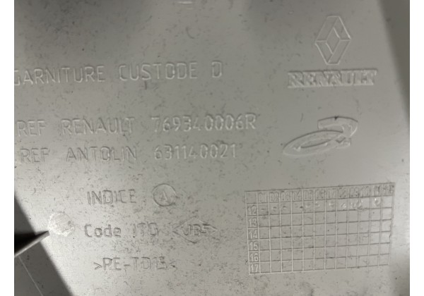 Накладка стійки задня права хетчбек Renault Megane III, 769340006R