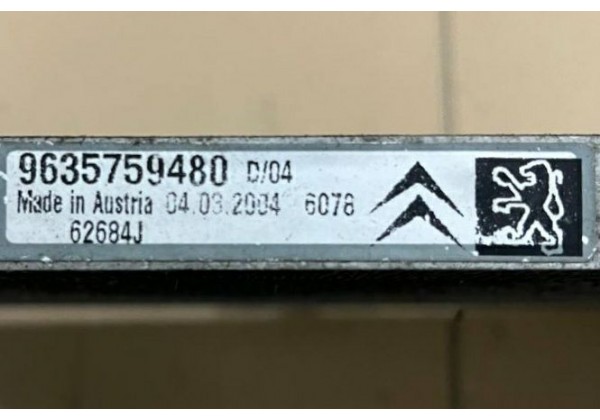Радіатор кондиціонера Citroen C2, C3, C4 Cactus, DS3, Peugeot 207, 208, 1007, 2008, 1.1-1.6i, 1.4-1.6 HDi, 6455JF, 6455HH, 6455HA, 6455ET, 6455EL, 6455CZ, 6455C2, 6455AL