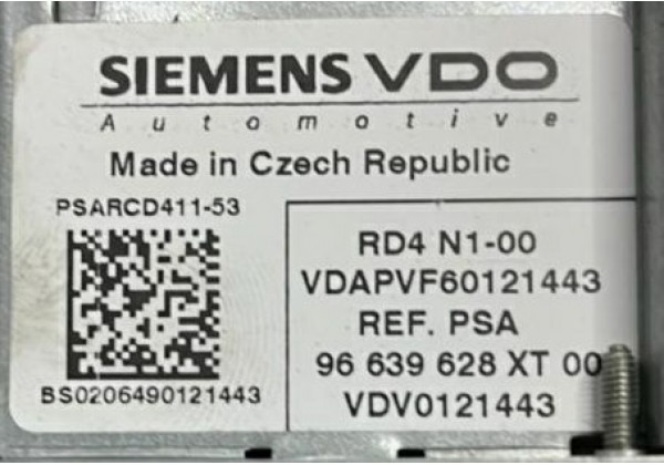Магнітола, радіо, CD Citroen Jumpy 2, Peugeot 207, Expert 2, 96639628XT