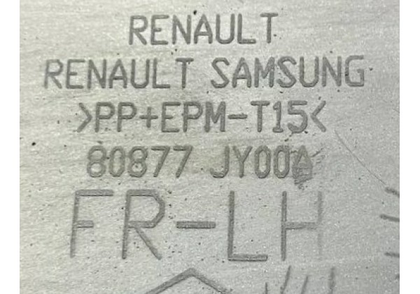 Молдинг передньої лівої дверки Renault Koleos,  08-16, 80877JY00A, 808210655R