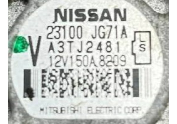 Генератор Renault Koleos, 2.0 DCi, 150A, 12V, 23100JG71A, 23100JD71A, A3TJ2481, A003TJ2481