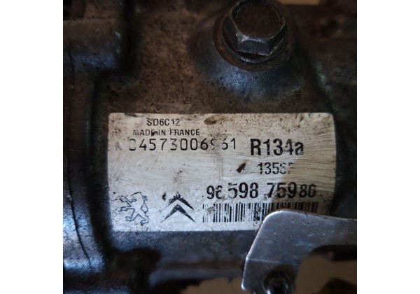 Компресор кондиціонера Citroen C4, Peugeot 307, 308, 2.0 HDi, 6453QP, 6453QQ, 6453WQ, 6453WR, 648710, 648712, 648713, 9651911180, 9659875980, 9671334080, 9684960280