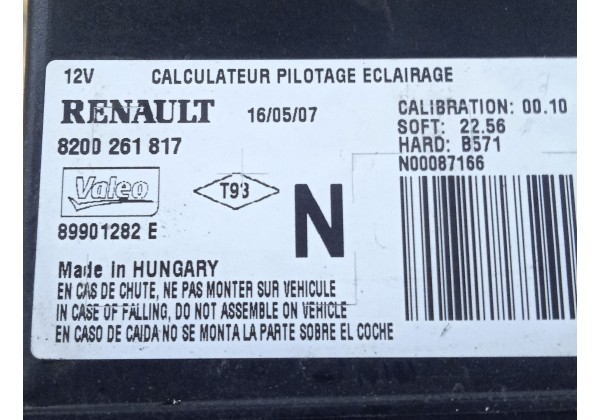 Блок управління освітленням Renault Clio 3, Modus, 8200261817