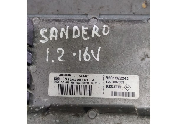 Комплект запалювання,комп'ютер, Дачія Сандеро, Логан,1.2 16v, D4F732, S120205101A, 8201082042, 8201082039