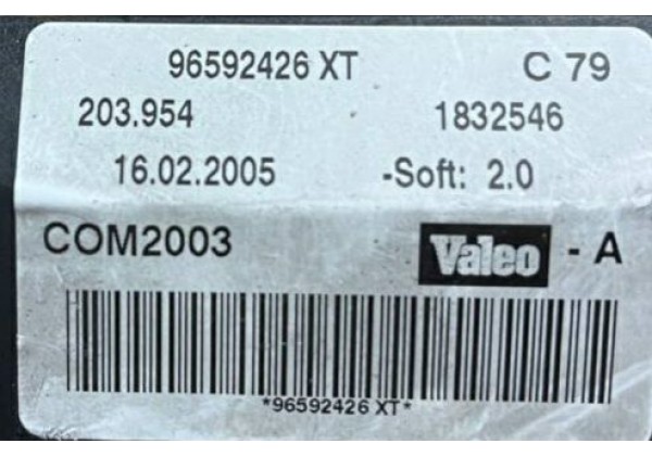 Підрульовий перемикач світла, двірників, мультимедіа, Citroen C5, 01-08, 96592426XT